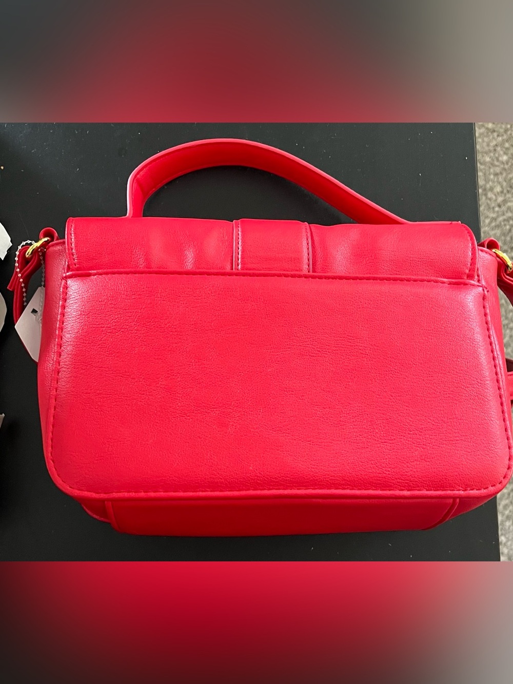 Time and Tru Red Crossbody Bag with Gold Hardware - Picture 6 of 6
